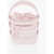 Alexander McQueen Solid Color Leather Bucket Bag Pink