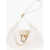 Valentino Garavani Garavani Solid Color Leather Hobo Bag With Golden Details White