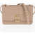 Burberry Textured Leather Tb Mini Crossbody Bag With Monogram-Shaped Beige