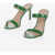 Giuseppe Zanotti Crocodile-Effect Leather Sandals With Heel 8,5Cm Green