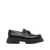 Salvatore Ferragamo Black Loafer With Gancino Logo In Leather Man Black