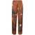 forte_forte Forte_Forte Satin Printed Trousers BROWN