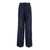 FEDERICA TOSI Blue Sequin  Palazzo Pants In Tech Fabric Woman BLUE