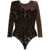 Wolford Wolford Graphic Flower String Bodysuit BROWN