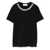 ERMANNO FIRENZE Ermanno Firenze Embroidered Cotton T-Shirt Black