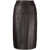 P.A.R.O.S.H. P.A.R.O.S.H. Leather Midi Skirt BROWN