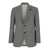 Lardini Black And White Single-Breasted Jacket With Houndstooth In Wool Man GREY