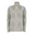 Brunello Cucinelli Grey High Neck Sweater With Dazzling Argyle Motif In Wool And Mohair Woman GREY