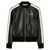 Palm Angels Palm Angels Logo Leather Effetc Track Bomber Jacket Black