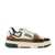 AUTRY Autry Clc Low Suede And Nubuck Ebony And Military Sneakers WHITE, BROWN, GREEN