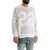 AMIRI Neck Perforated Knit Sweater WHITE