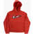 Nike Fleeced Hoodie With Patch Pocket Red