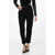 Max Mara Straight Fit Denims With Rhinestone Application Black