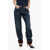 Maison Margiela Mm8 Pendleton High-Waisted Denims With Wool Hem Blue