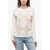 Peserico Lurex Detailing Sweater With Geometric Motif Beige