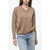 Peserico Embroidered Detail Pullover With Contrasting Sleeves Brown