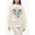 Kenzo Crew Neck Pixel Wool Blend Pullover White