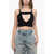 Rick Owens Solid Color Crop Top With Cut-Out Detail Black