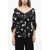 Marni V-Neck Heart-Printed Silk Blosue Black