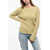 GENTRYPORTOFINO Bouclè Wool Pullover With Wide Neckline Yellow