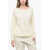 GENTRYPORTOFINO Virgin Wool Blended Pullover With Wide Neckline White