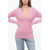 Victoria Beckham Crochet Cotton Blend Sweater Pink