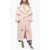 Acne Studios Bouclè Wool Oversized Coat With Belt Pink