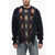 Maison Margiela Mm0 Crew Neck Wool Sweater With Distressed Design Blue