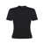 JACQUEMUS Black Fitted T-Shirt With Logo Patch In Stretch Cotton Woman Black