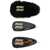 Miu Miu Miu Miu Logo-Lettering Hair Clips (Set Of Three) Black