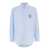 DRÔLE DE MONSIEUR 'La Chemise Oxford' Light Blue Shirt With Pointed Collar And Logo Print On The Front In Cotton Man BLUE