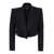 Dolce & Gabbana 'Spencer' Black Single-Breasted Cropped Jacket With Peak Revers In Velvet Woman Black