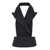 Dolce & Gabbana Black Double-Breasted Vest With Rear Cut-Out In Silk And Wool Woman Black