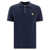 MAISON KITSUNÉ Maison Kitsuné "Fox Head" Polo Shirt BLUE