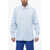 XACUS Solid Color Stretch Cotton Shirt Light Blue