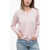 Peserico Relaxed Fit Sweater With V Neck Pink