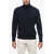 Maison Margiela Mm4 Cashmere Turtleneck Sweater With Visible Stitching Blue