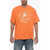 Moncler Grenoble Crew Neck Rocnation Cotton T-Shirt Orange