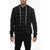 Rick Owens Drkshdw Cotton Hoodie With Decorative Snap Buttons Black