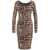 Guess by Marciano Midi dress with animal print Brown