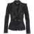 Elisabetta Franchi Chenille blazer with sequins Black