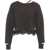 Pinko Knit sweater with lace 'Damigiana' Brown