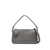 Valentino Garavani Valentino Garavani Rockstud Small Laminated Leather Shoulder Bag GREY