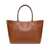 Valentino Garavani Valentino Garavani Vlogo Side Small Leather Tote Bag Brown