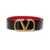 Valentino Garavani Valentino Garavani Vlogo Signature Leather Reversible Belt Black