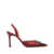 AMINA MUADDI Amina Muaddi Camelia Satin Slingback Pumps Red