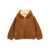 MOSCHINO BABY Faux fur hooded jacket Brown