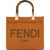 Fendi Sunshine Small Shoulder Bag CUOIO+ORO SOFT