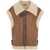 Bully Faux leather vest with teddy Brown