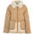 Otto d ame Down jacket with fur collar Brown